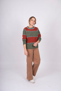 Mohair Block Stripe Pullover