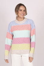 Load image into Gallery viewer, Multi Stripe Pullover - Ice Blue Multi
