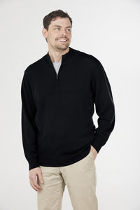 Fields 1/4 Zip Jumper - Black