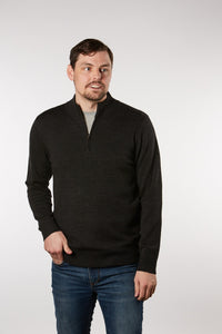 Fields 1/4 Zip Jumper - Charcoal