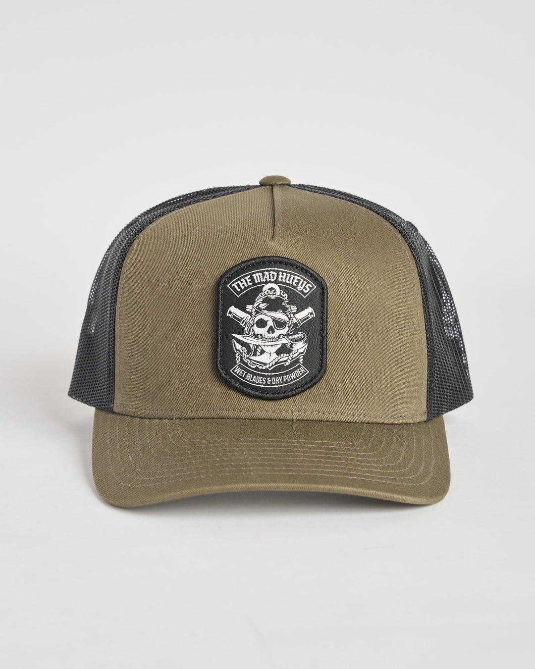 Hueys Pirate Twill Trucker - Olive