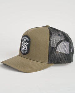 Hueys Pirate Twill Trucker - Olive