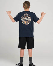 Load image into Gallery viewer, Flame Anchor Youth SS Tee - Navy
