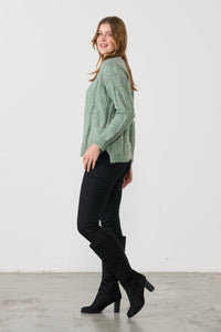 Super Soft Cable Knit Jumper - Eucalyptus