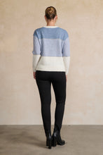 Load image into Gallery viewer, Block Stripes with Sparkle Lines Jumper - Sky
