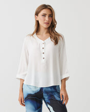 Load image into Gallery viewer, Half Placket Blouse with Cuffs - White

