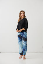 Load image into Gallery viewer, Half Placket Blouse with Cuffs -  Black
