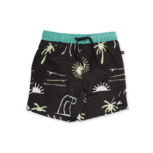 Ocean Board Short - Black Green