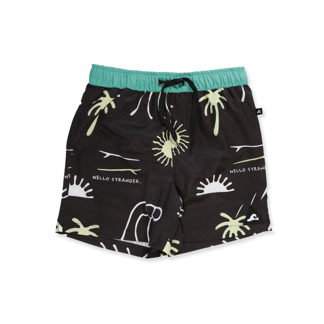 Ocean Board Short - Black Green