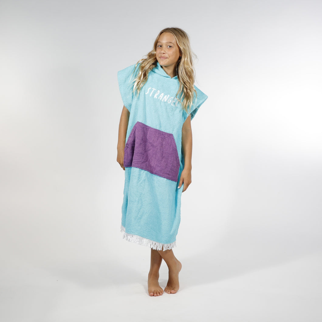 Stranger Poncho Towel - Turquoise Purple