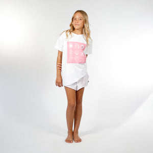 Sea Shell Bailey Tee - White/Pink