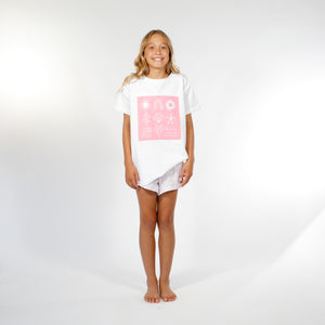 Sea Shell Bailey Tee - White/Pink