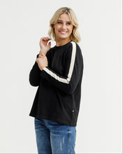 Load image into Gallery viewer, Long Sleeve Chris Tee - Black &amp; Sand
