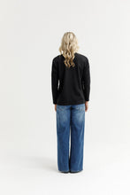 Load image into Gallery viewer, Long Sleeve Chris Tee - Black &amp; Sand
