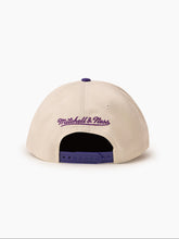 Load image into Gallery viewer, White/Cream/Purple Pro Pinch Snapback - Los Angeles Lakers
