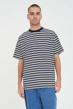 Load image into Gallery viewer, Stripe Block Tee - Navy/Chalk
