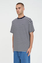 Load image into Gallery viewer, Stripe Block Tee - Navy/Chalk
