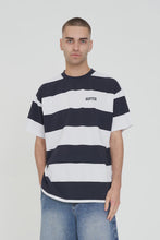 Load image into Gallery viewer, Game Day Stripe Tee - Navy/White
