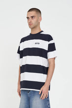 Load image into Gallery viewer, Game Day Stripe Tee - Navy/White
