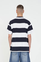 Load image into Gallery viewer, Game Day Stripe Tee - Navy/White
