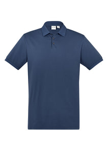 City Cotton Pique Polo - Mineral Blue