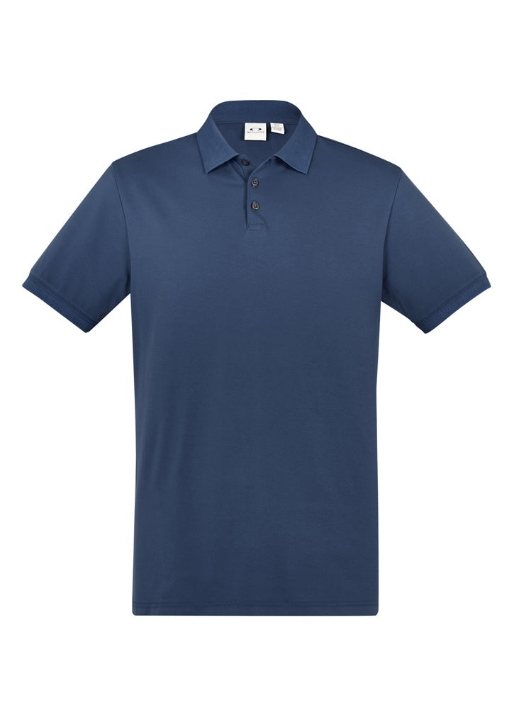 City Cotton Pique Polo - Mineral Blue