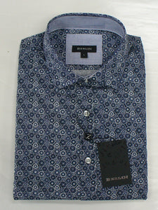 Wheels Print S/S Shirt - Black/Blue