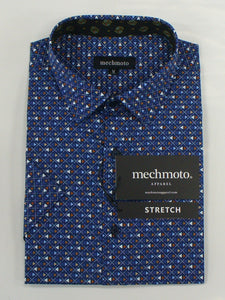 Cotton Stretch Shirt with Triangle Design
