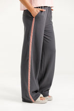 Load image into Gallery viewer, Palazzo Pants - Graphite with Blossom Tape
