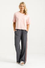 Load image into Gallery viewer, Palazzo Pants - Graphite with Blossom Tape

