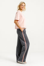 Load image into Gallery viewer, Palazzo Pants - Graphite with Blossom Tape

