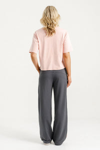 Palazzo Pants - Graphite with Blossom Tape