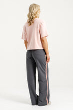 Load image into Gallery viewer, Palazzo Pants - Graphite with Blossom Tape
