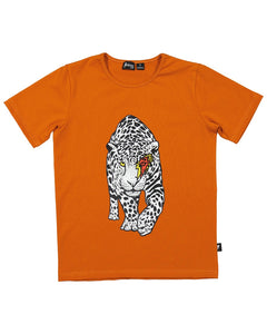 Bolt Leopard Tee In Rust