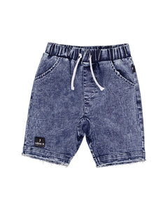 Acid Wash Blue Denim Short