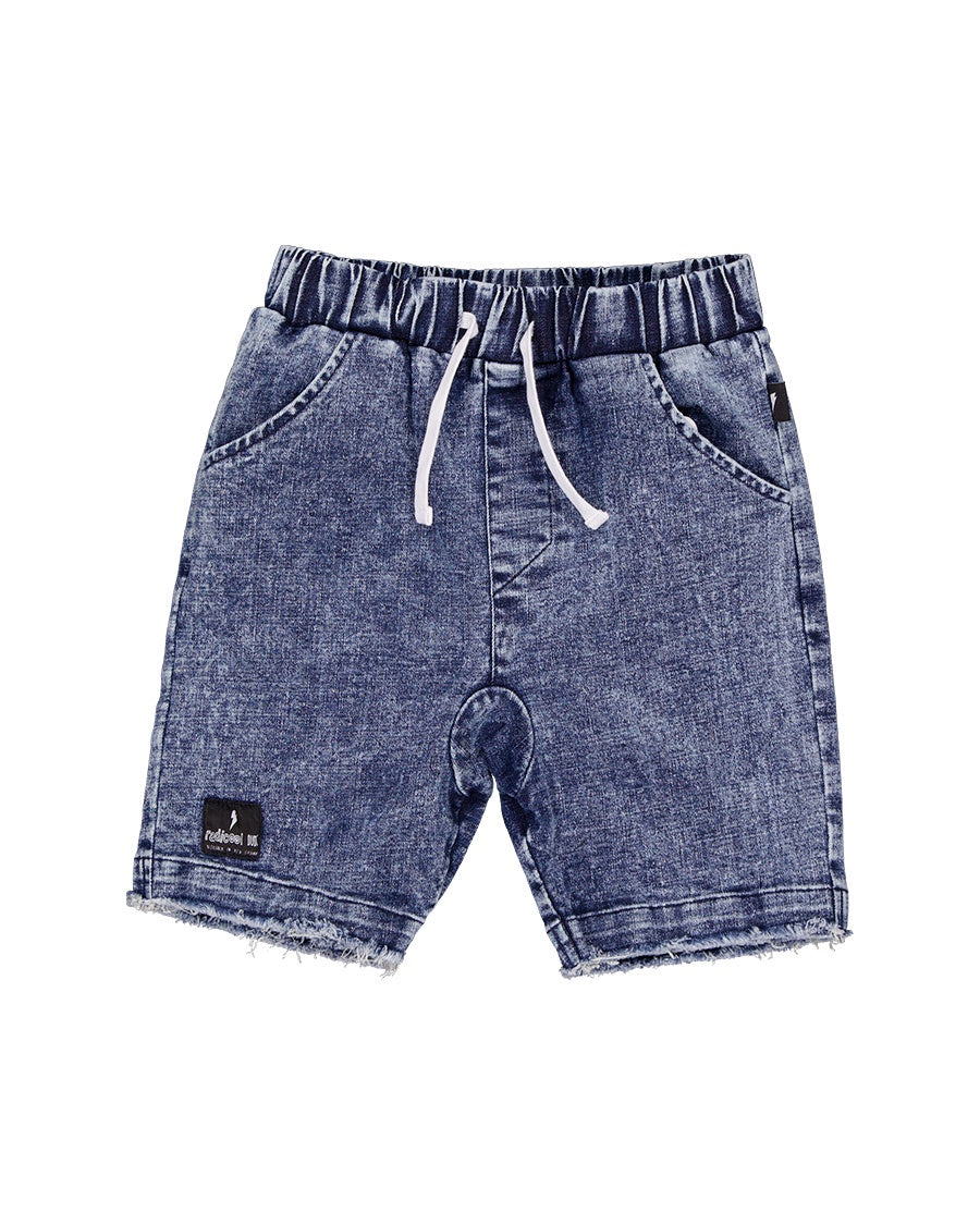 Acid Wash Blue Denim Short