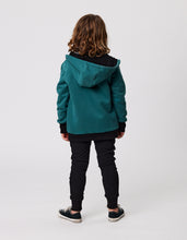 Load image into Gallery viewer, Tribe Zip Hood in Teal Green
