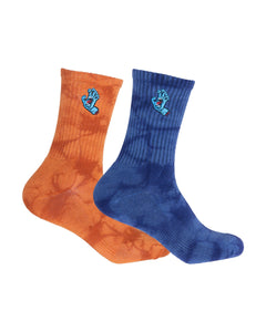 Screaming Hand Sock Tie Dye Crew 2 pk