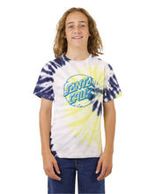 Load image into Gallery viewer, Vivid Dot Mono Front Tee - Navy Tie Dye
