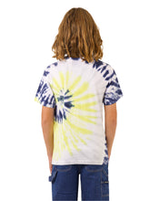 Load image into Gallery viewer, Vivid Dot Mono Front Tee - Navy Tie Dye
