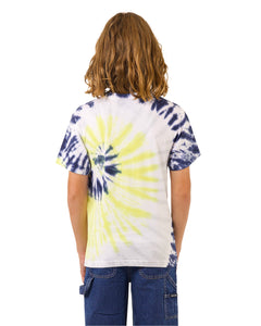 Vivid Dot Mono Front Tee - Navy Tie Dye