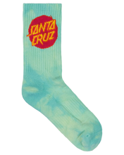Load image into Gallery viewer, Cruz Dye Crew Sock 2 Pack - Blue Tie dye/Teal Tie dye
