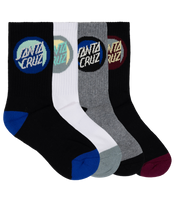 Load image into Gallery viewer, Bold Shadow Dot Crew Sock 4Pack - Black/White/GrayMarle

