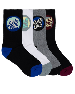 Bold Shadow Dot Crew Sock 4Pack - Black/White/GrayMarle