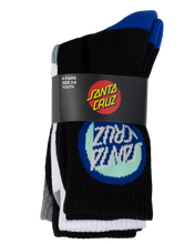 Load image into Gallery viewer, Bold Shadow Dot Crew Sock 4Pack - Black/White/GrayMarle
