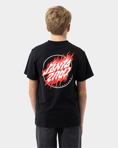 Flamed Dot Upside Down SS Tee