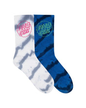 Load image into Gallery viewer, Opus Dot Crew Sock 2 Pack - Grey Tdye/Blue Tdye
