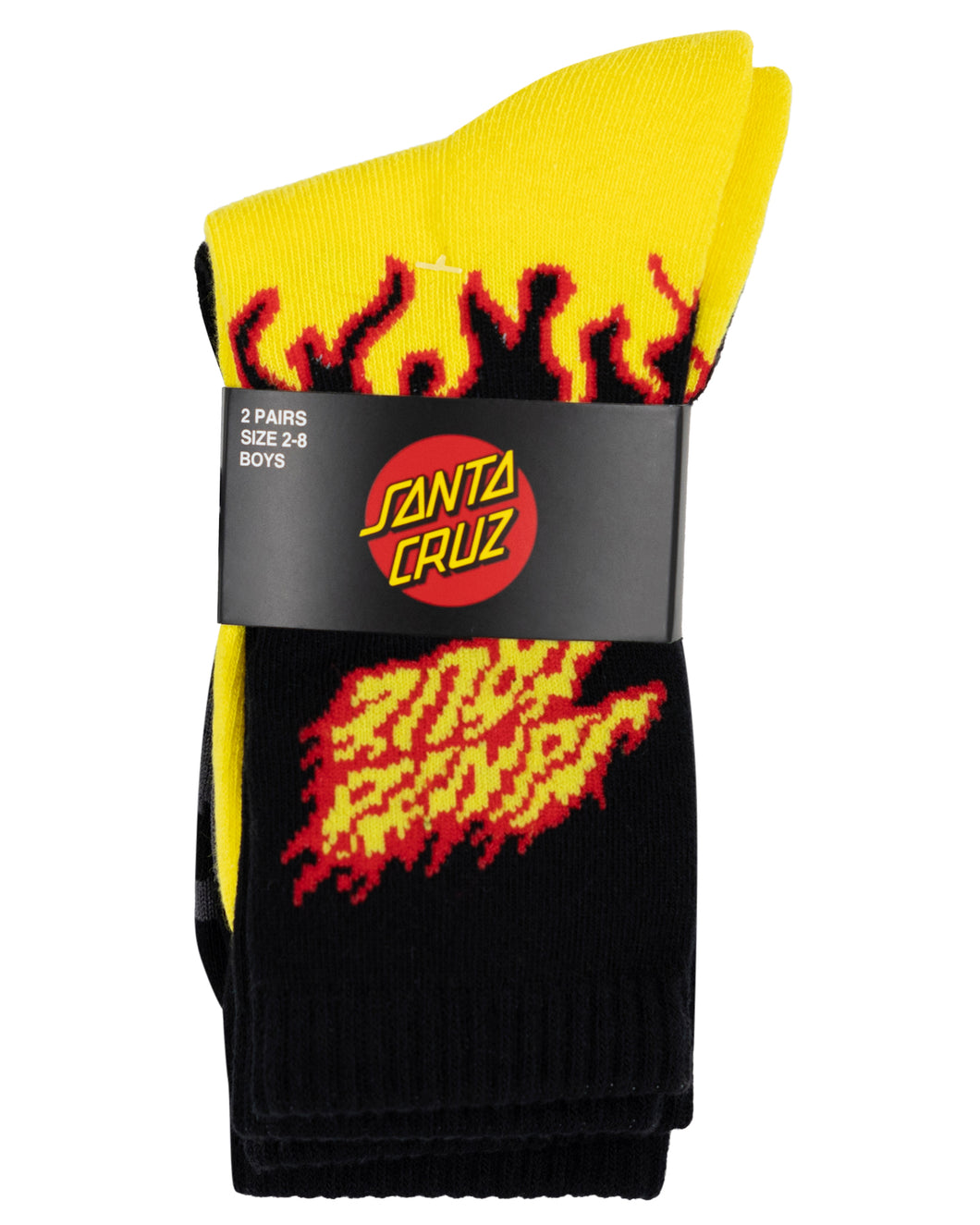 Flaming Stack Crew Sock - Yellow/Black