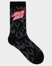 Load image into Gallery viewer, Flaming Stack Crew Sock - Yellow/Black
