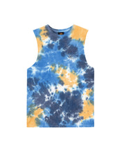 Load image into Gallery viewer, Industrial Dot Mono Muscle - Blue Tie Dye
